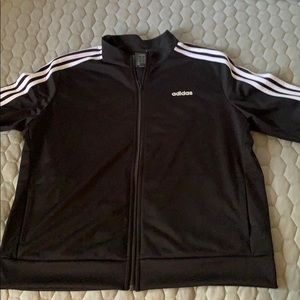 Zip up Adidas jacket, black.